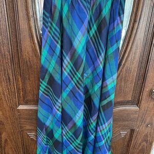 Plaid Skirt in Blue and Green